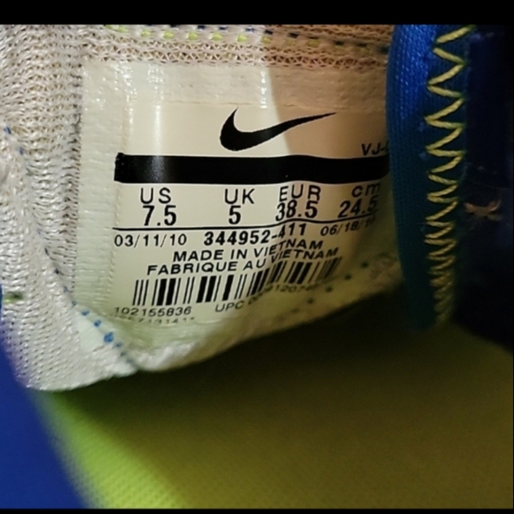 Nike Zoom Quick Sister Running Shoes Womens Size US 7.5 Blue Minimalist - Picture 6 of 6